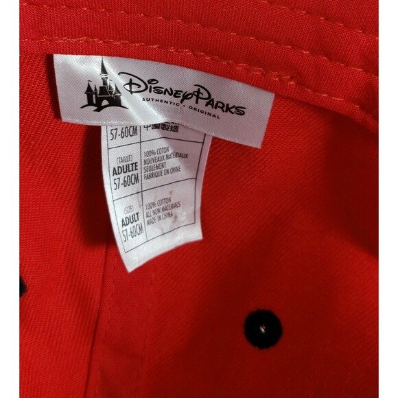 Disney Parks Baseball Cap Hat Mickey Mouse Red Black 1928 Snapback flat bill - Picture 5 of 6